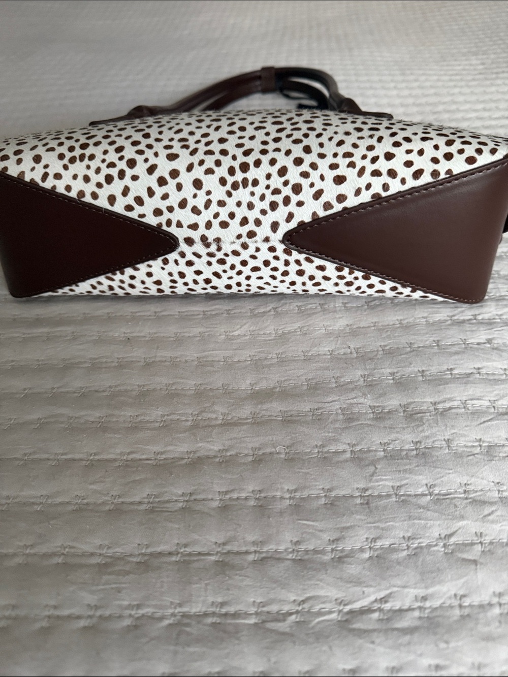 House of Harlow 1960 Brown & White Faux Hide Shoulder Bag ❤️ - Picture 7 of 9